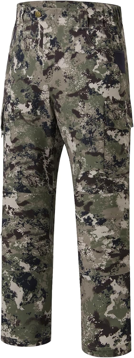 BASSDASH Invis Men’s Stretch Hunting Pants Water Resistant Camo Fishing Pant Gru...