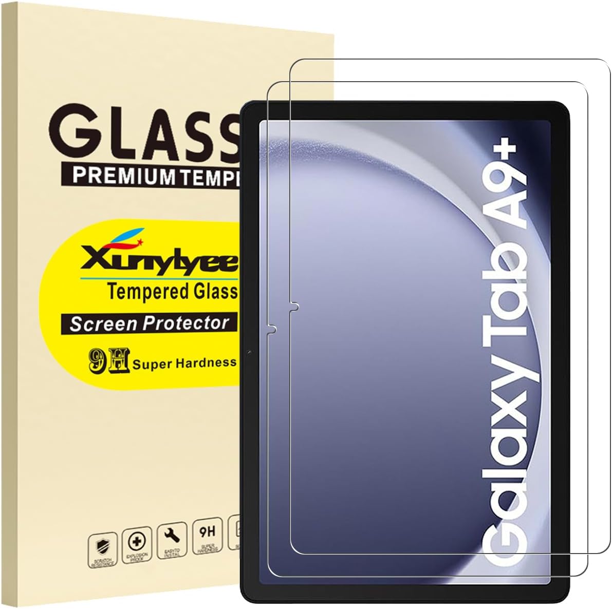 XunyLyee 2-Pack, Screen Protector for Samsung Galaxy Tab A9 Plus/ A9+ 11 inch Te...