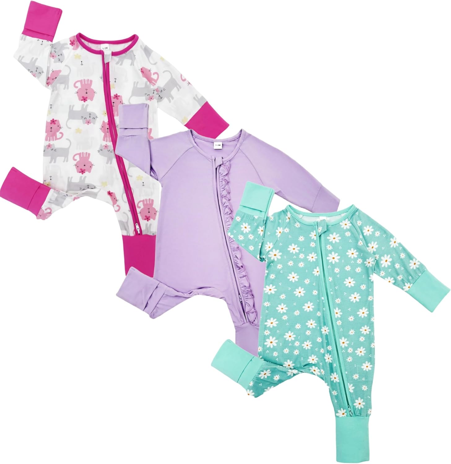 Bow Dream Baby Girl Clothing Footies Bamboo Rayon Baby Girl Clothes Baby Romper...