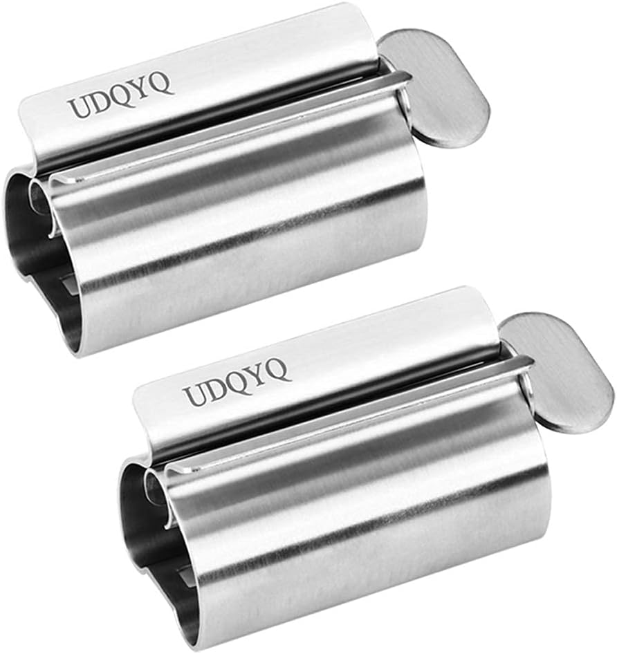 Toothpaste Squeezer 2 Pack - Metal Tube Squeezer Stainless Steel Tube Wringer UD...