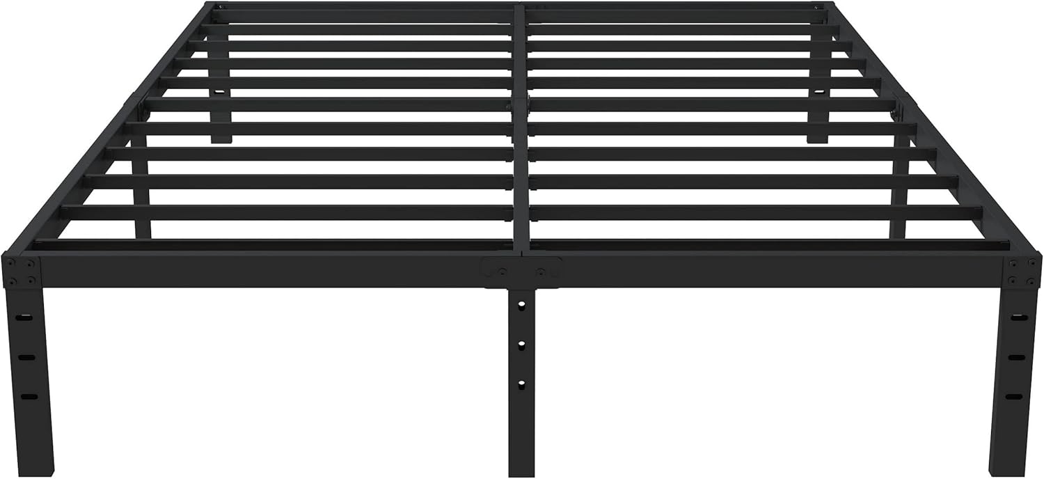 16 Inch Queen Bed Frame No Box Spring Required, Metal Platform Queen Size Bed Fr...