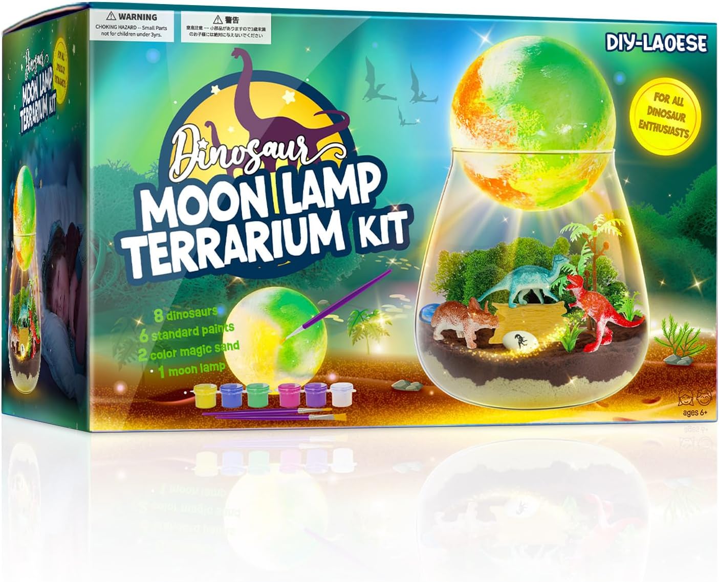 Dinosaur Terrarium Kit for Kids - Dino Kid Crafts with DIY Moon Lamp Kit - Birth...