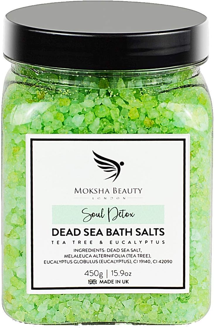 Foot Spa Salts with Tea Tree Oil - Made in UK (450g) Natural Dead Sea Salts for...