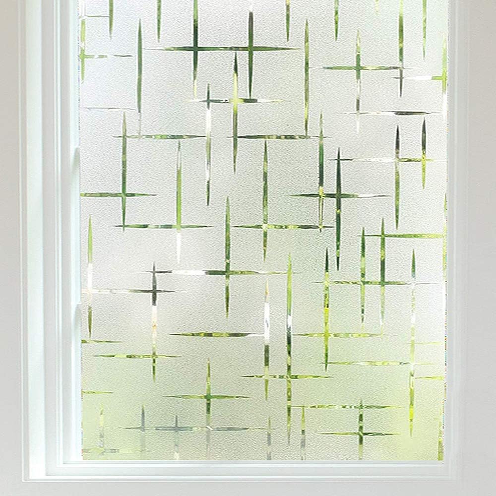 Finnez Frosted Window Film Non-Adhesive, Frosting Privacy Film for Glass Windows...