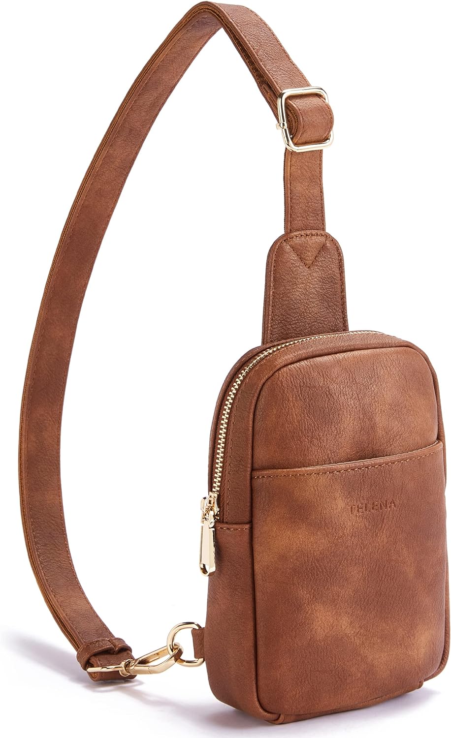 Telena Small Sling Bag for Women Leather Crossbody Fanny Packs Chest Bag for Wom...