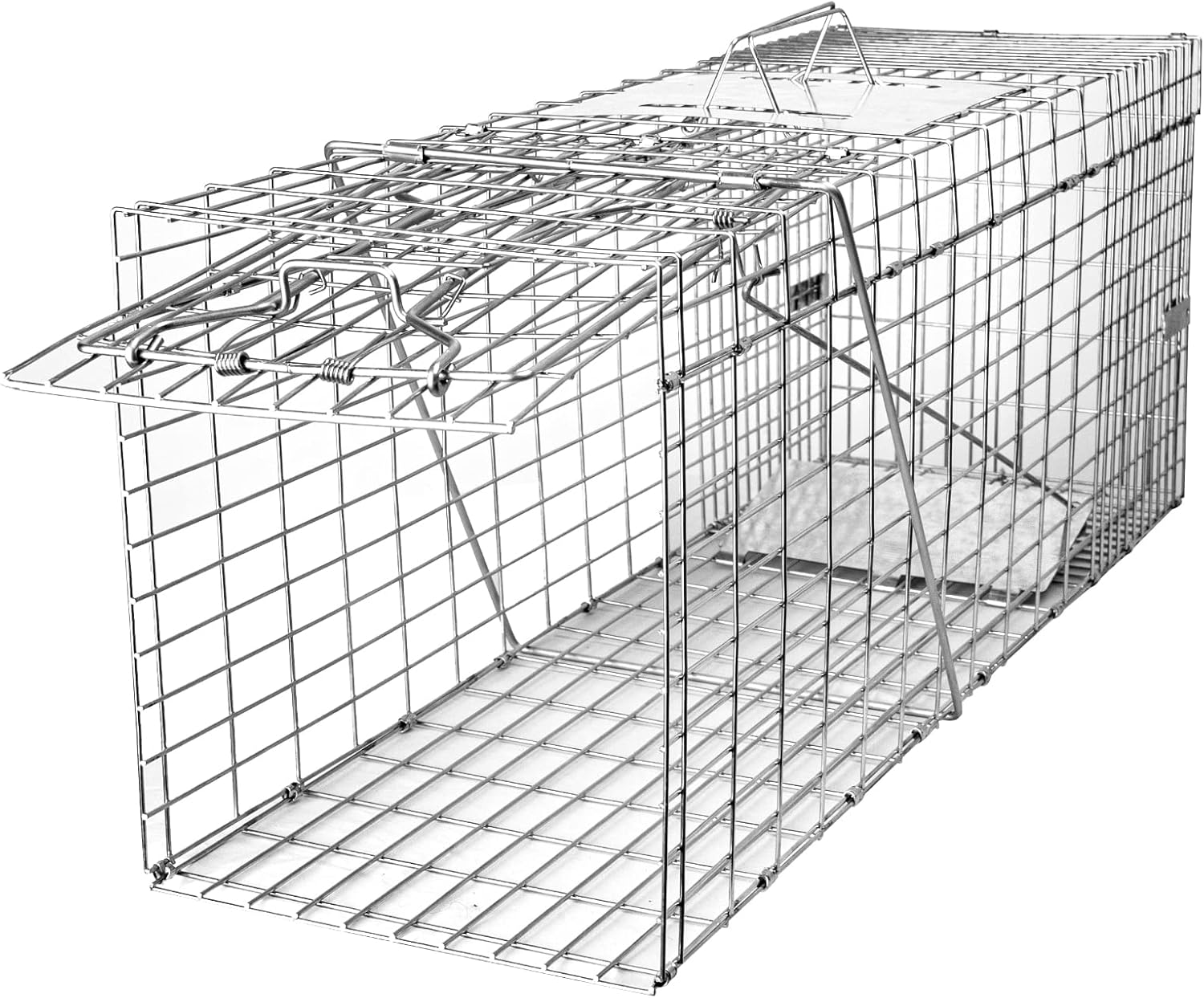 SZHLUX 32" Live Animal Cage Trap, Heavy Duty Folding Raccoon Traps, Humane Cat T...