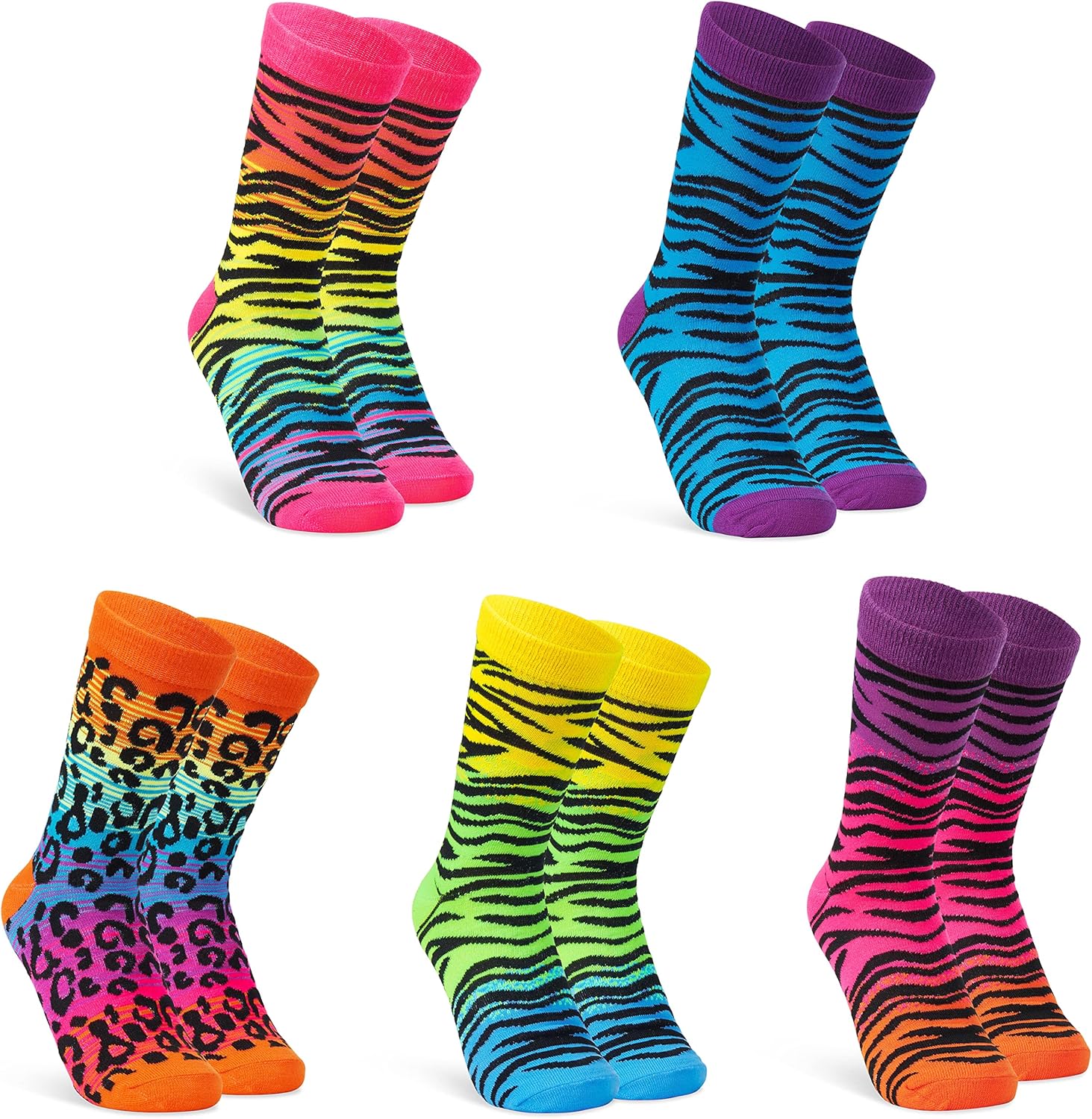 CityComfort Womens Socks, Calf Length Colourful Funny Socks Soft Breathable - Pa...