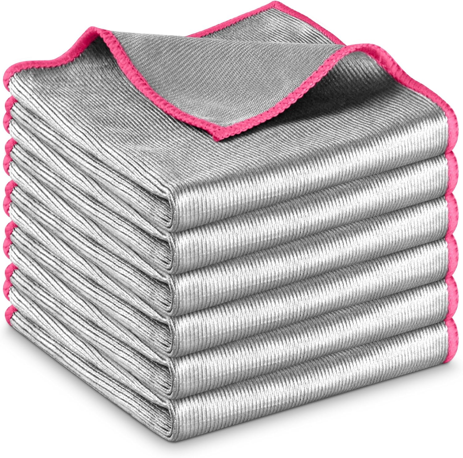 Airlab 6X Double-Sided Glass Cloth, Window Cleaning Cloths Streak Free, Thickene...