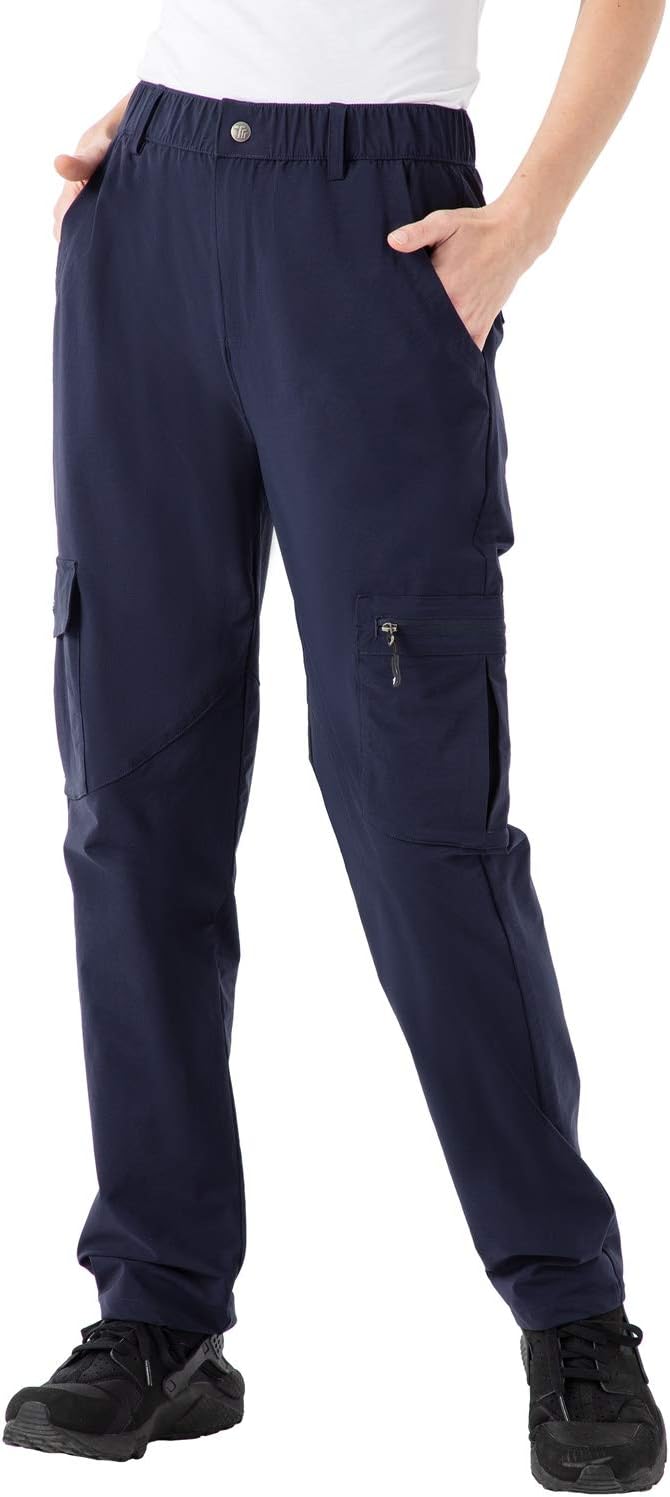Rdruko Women's Hiking Cargo Pants Water-Resistant Quick Dry UPF 50+ Travel Campi...