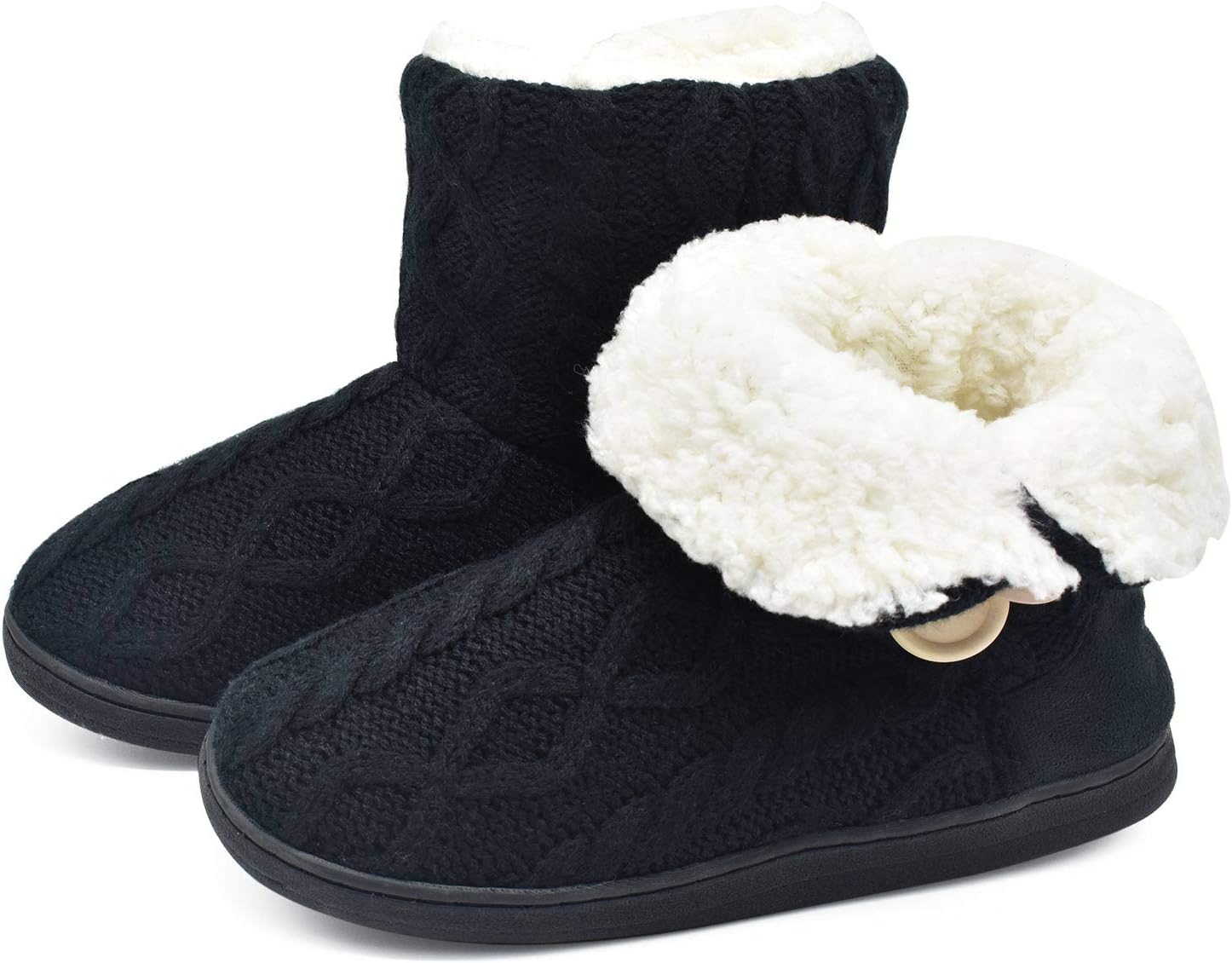 ONCAI Women's Slippers Comfort Knit Boots Winter Warm Outdoor Indoor Shoes 5-6 A...