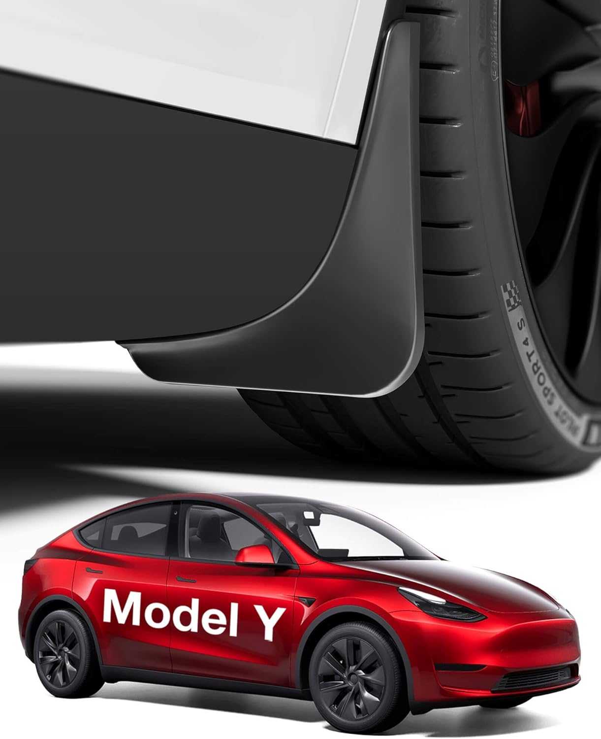 2024 Upgrade Tesla Model Y Accessories Mud Flaps [Stay Clean, Protect Paint] Mil...