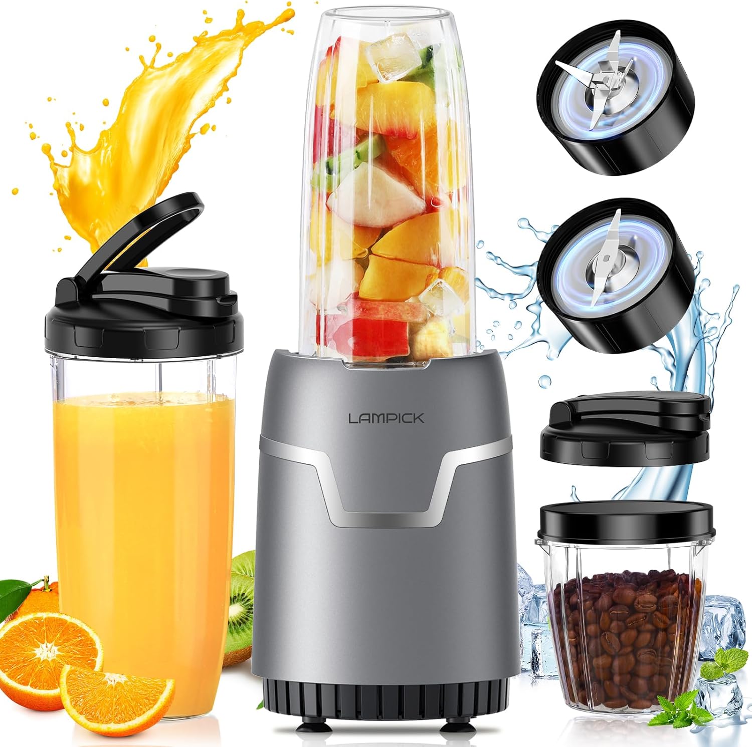 Smoothie Blender, 1100W Personal Blender for Shakes and Smoothies, Blenders and...