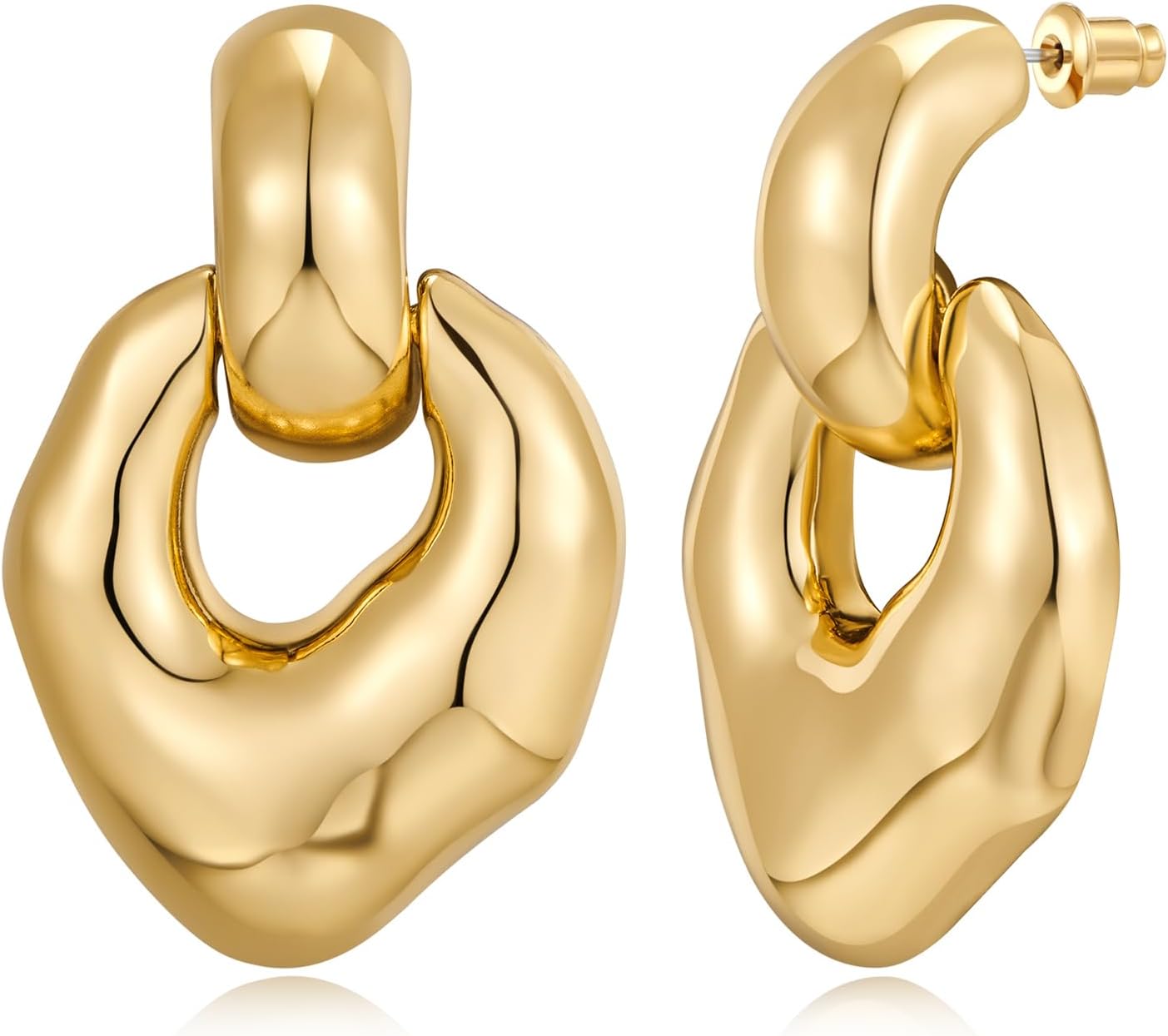 Gold Silver Hoop Dangle Earrings For Women Statement Retro Earrings Multiple Sty...