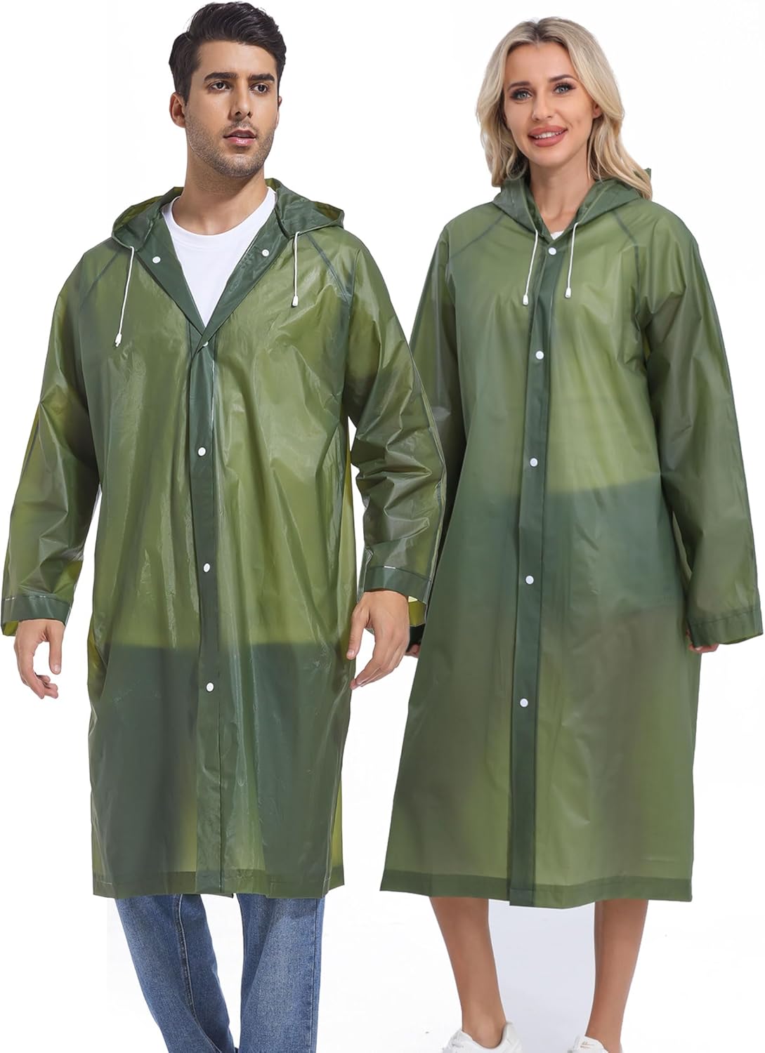 2PCS Rain Ponchos for Adults Reusable - Borogo Rain Coats for Adults Rain Jacket...