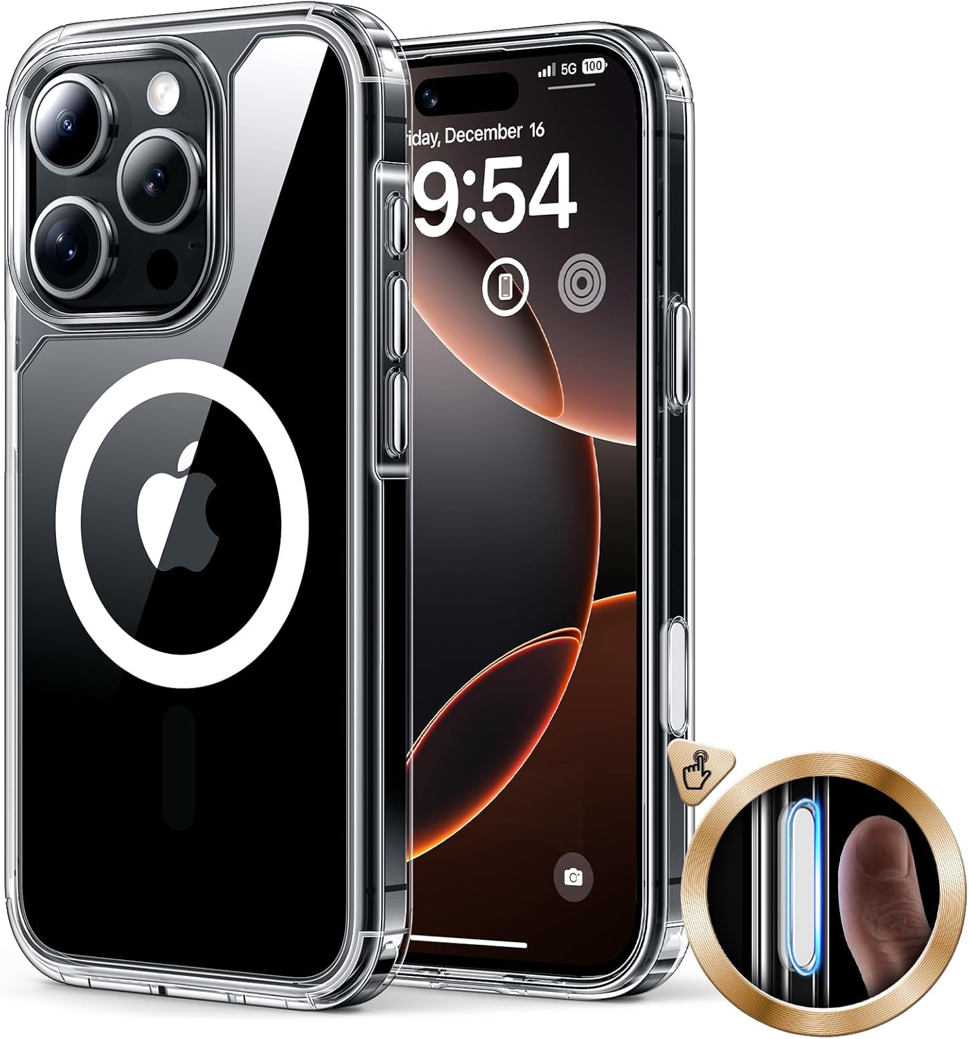 TAURI for iPhone 16 Pro Max Case with Camera Control Button, Compatible with Mag...