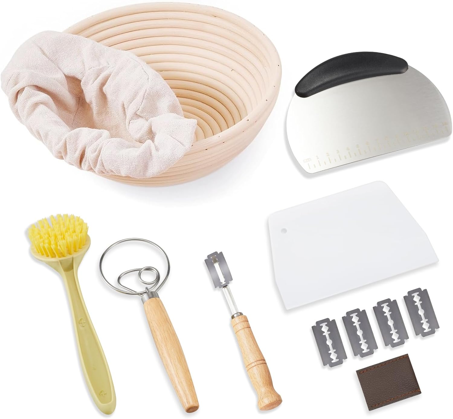 Banneton Basket - 9 Inch Banneton Bread Proofing Baskets Sourdough Bread Baking...