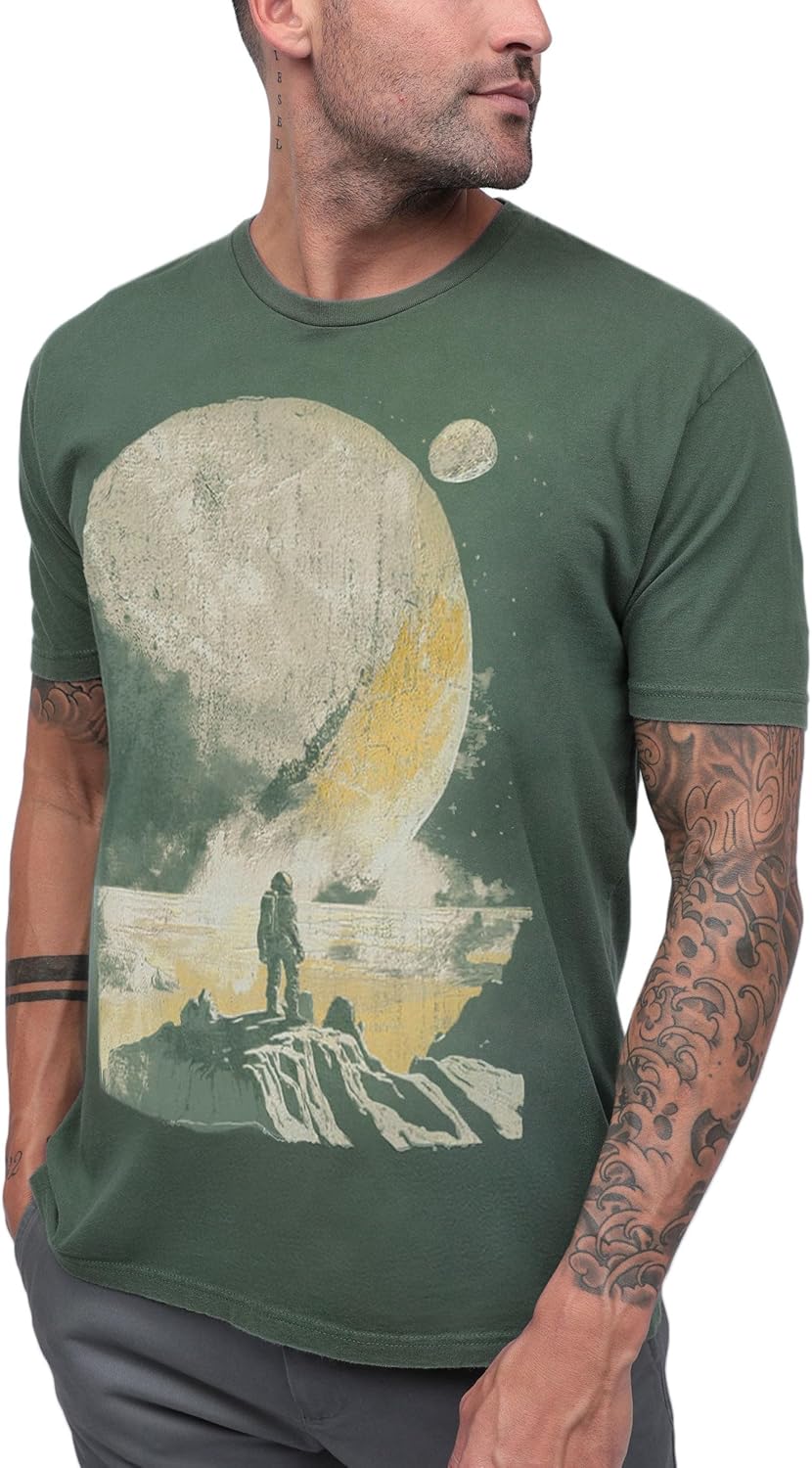 INTO THE AM Vintage Graphic Tees for Men S - 3XL Oversized Lightweight Retro Fad...