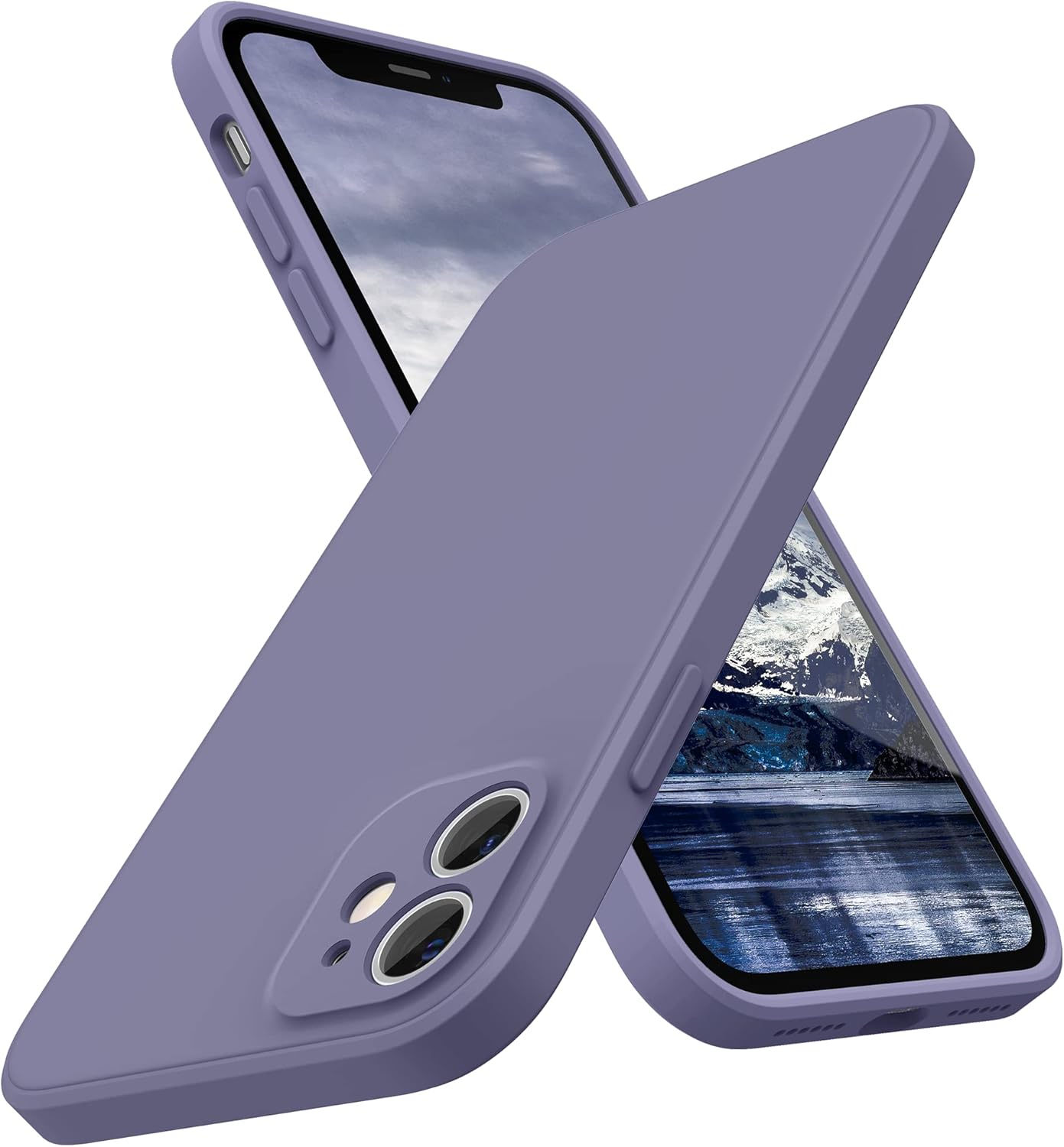 SURPHY Flat Silicone Case Compatible with iPhone 11 Case, Liquid Silicone Slim F...