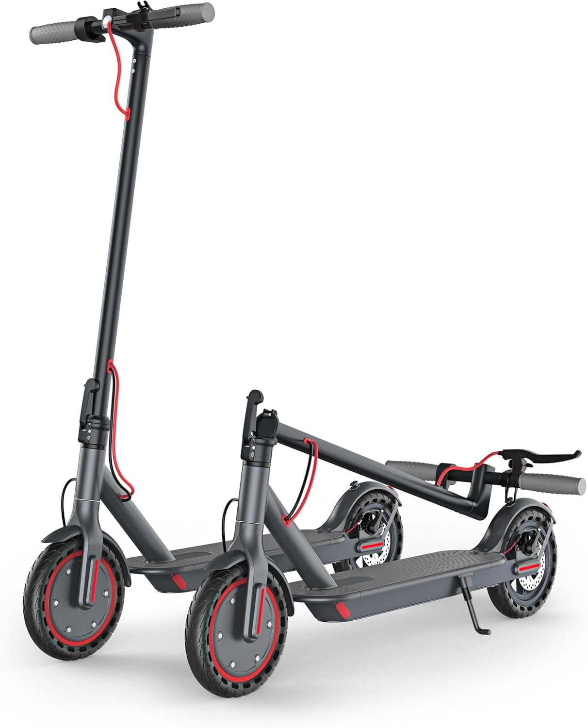 Electric Scooter - 350W Motor, 8.5" Solid Tires, Up to 19 MPH and 20/23 Miles Lo...
