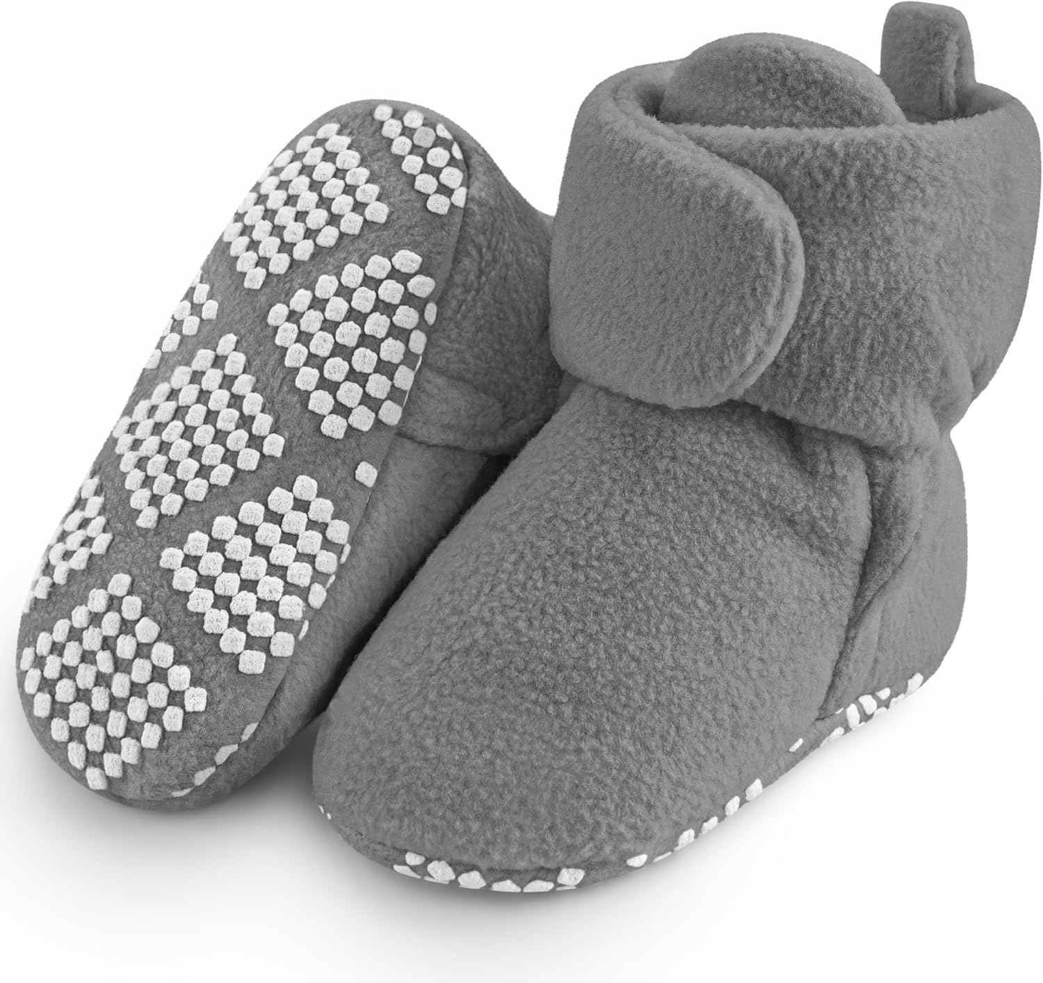 Pro Goleem Fleece Baby Booties, Warm Cozy Baby Slippers, Stay On Sock Shoes, Eas...