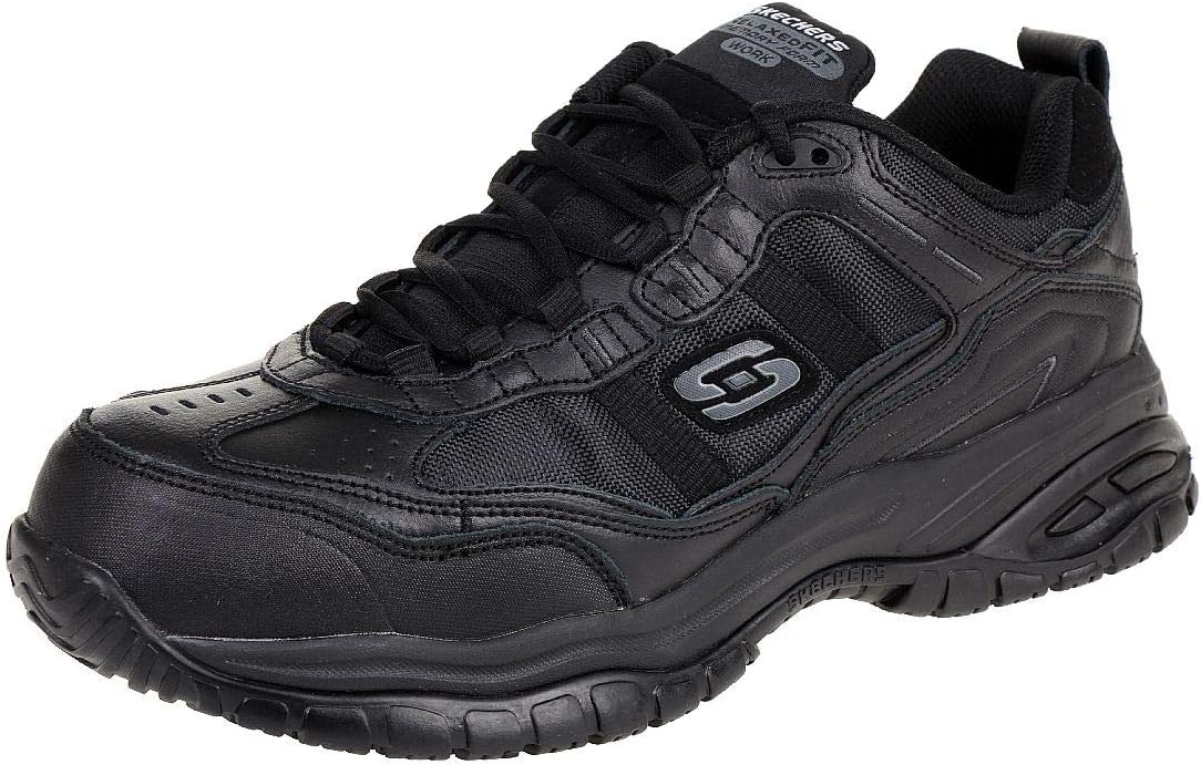Skechers Men's Soft Stride Grinnel M Industrial Shoe 10 UK Black Leather Black M...