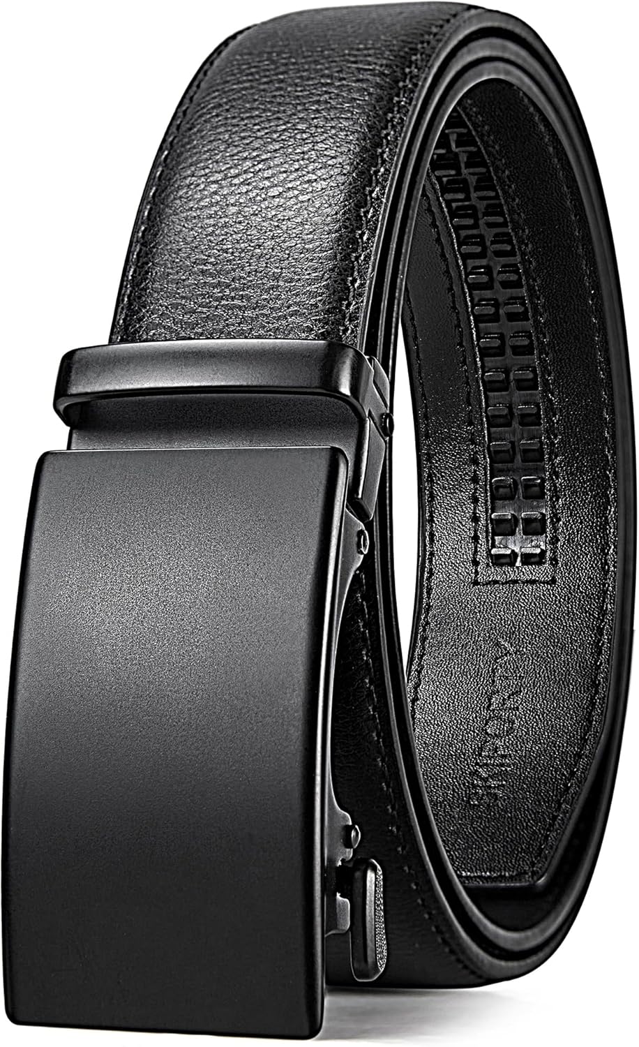 Mens Ratchet Belt Leather 1 3/8'' Adjustable Belts for Mens Dress Casual Jeans C...