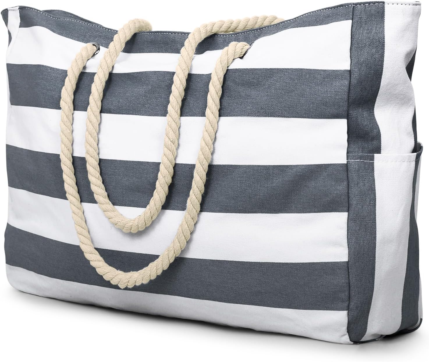 Becokan Beach Bags for Women Large Waterproof Beach Tote Bag Zipper Beach Bag Wa...