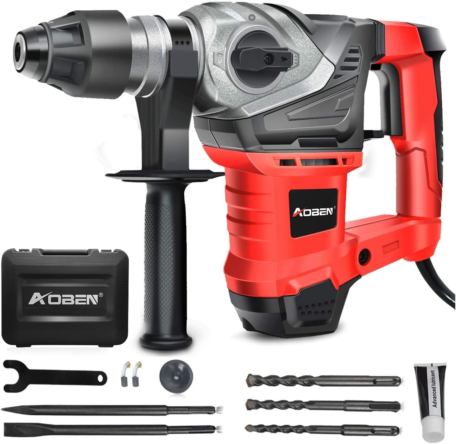 AOBEN Rotary Hammer Drill with Vibration Control and Safety Clutch,13 Amp Heavy...