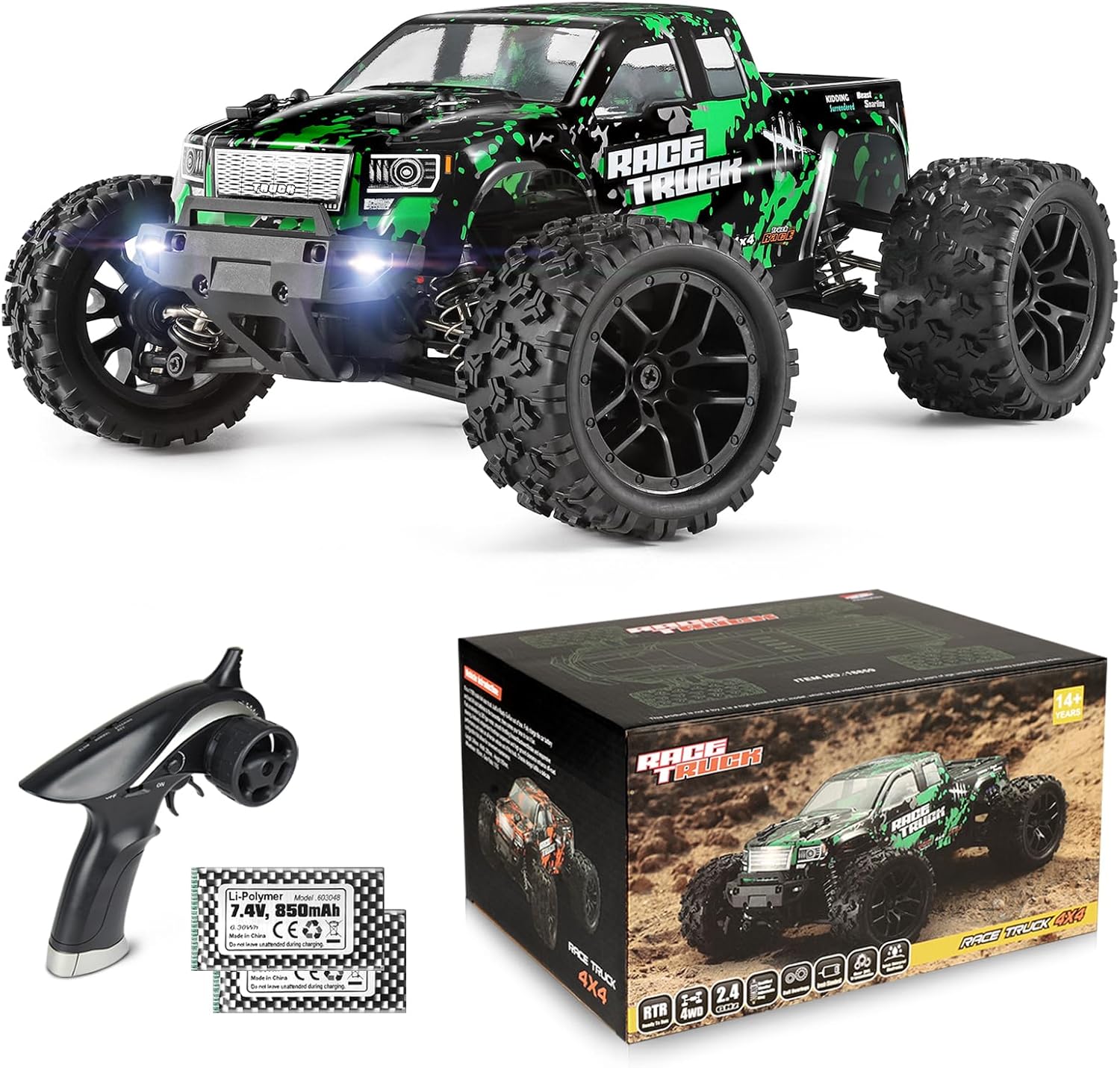 HAIBOXING 1:18 Scale All Terrain RC Car 18859, 36 KPH High Speed 4WD Electric Ve...