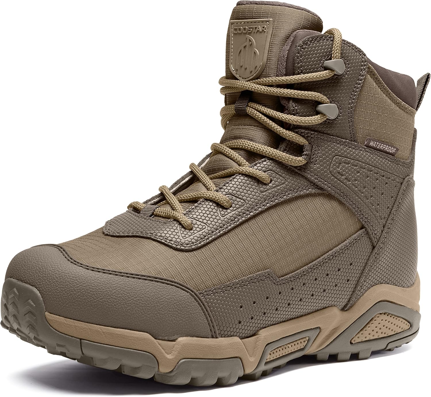Men's Water-Resistant Work Boots Lightweight Tactical Boots Non-Slip Hiking Boot...