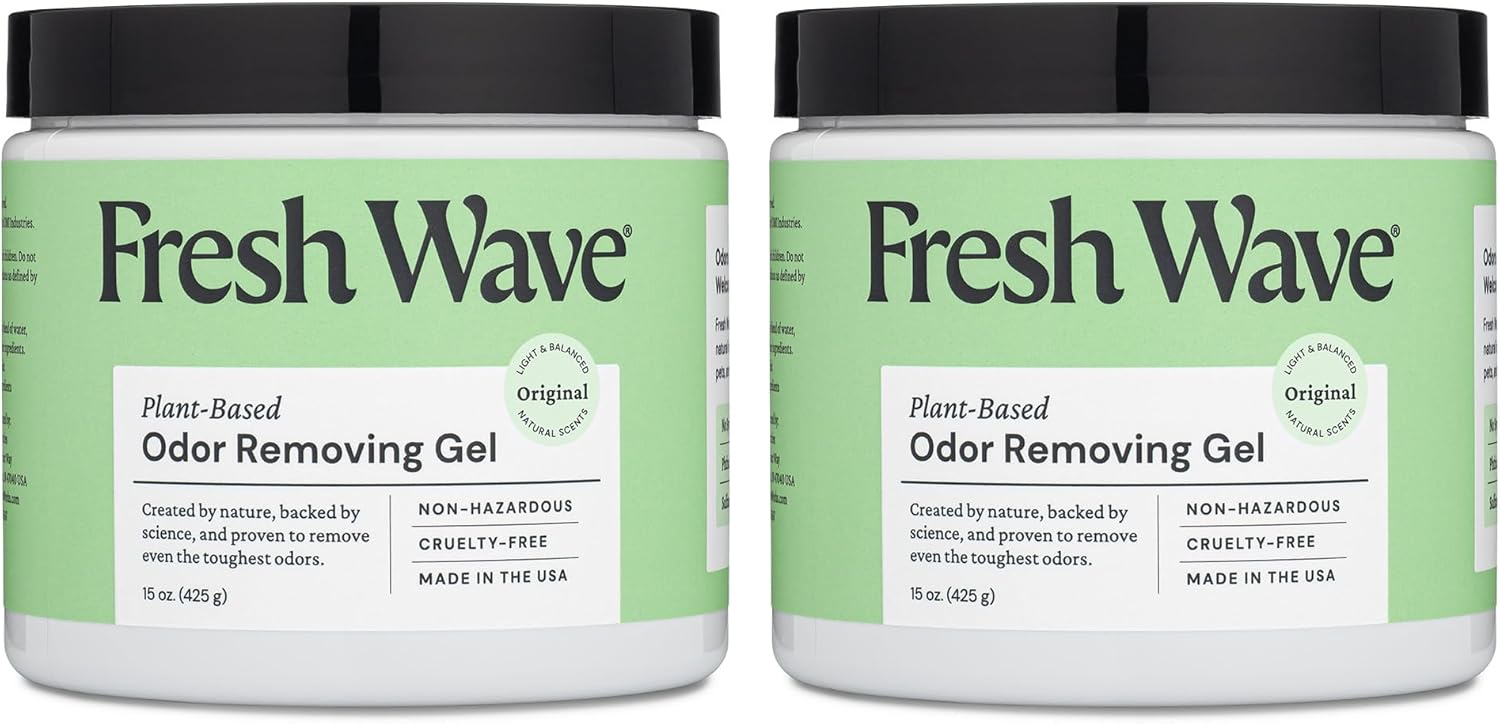 Fresh Wave Odor Removing Gel, 15 oz., Pack of 2 - Odor Absorbers for Home, Safer...