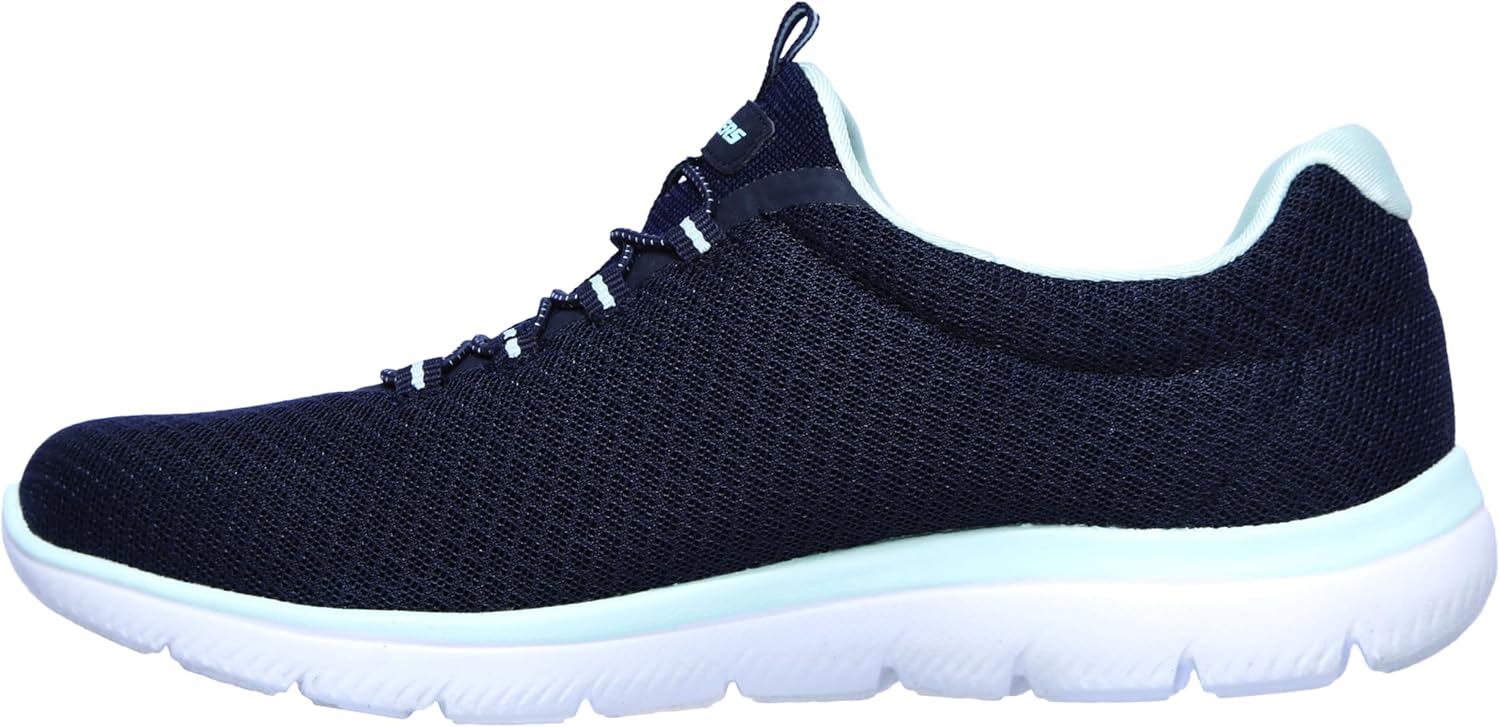 Skechers Women's Summits Top Player Sneaker 5 UK Navy Aqua