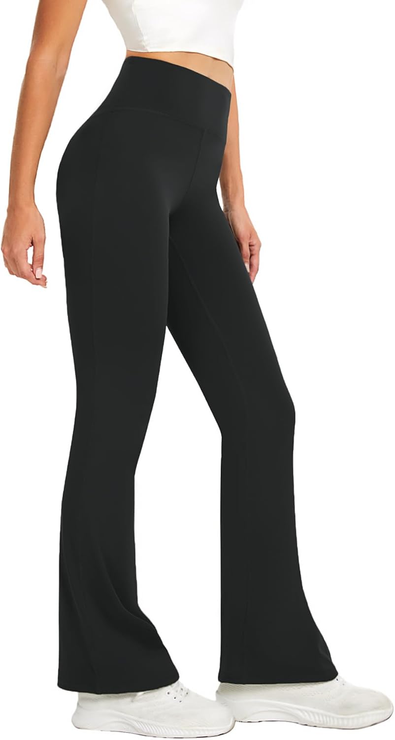 Women's Flare Yoga Pants High Waisted Flared Leggings Bootcut Workout Bell Botto...