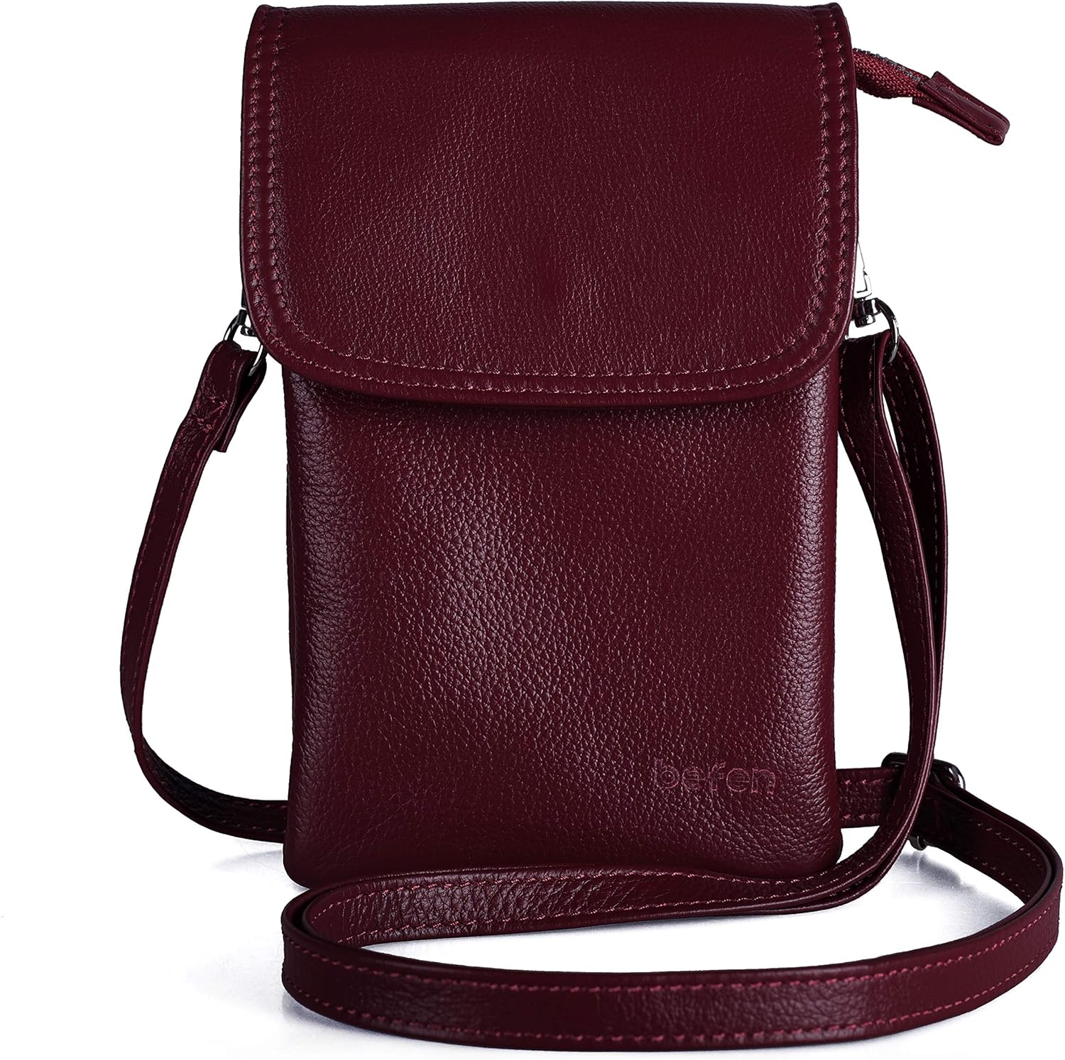 befen Genuine Leather Phone Bag, Real Leather Phone Purse Wallet, Small Cell Pho...