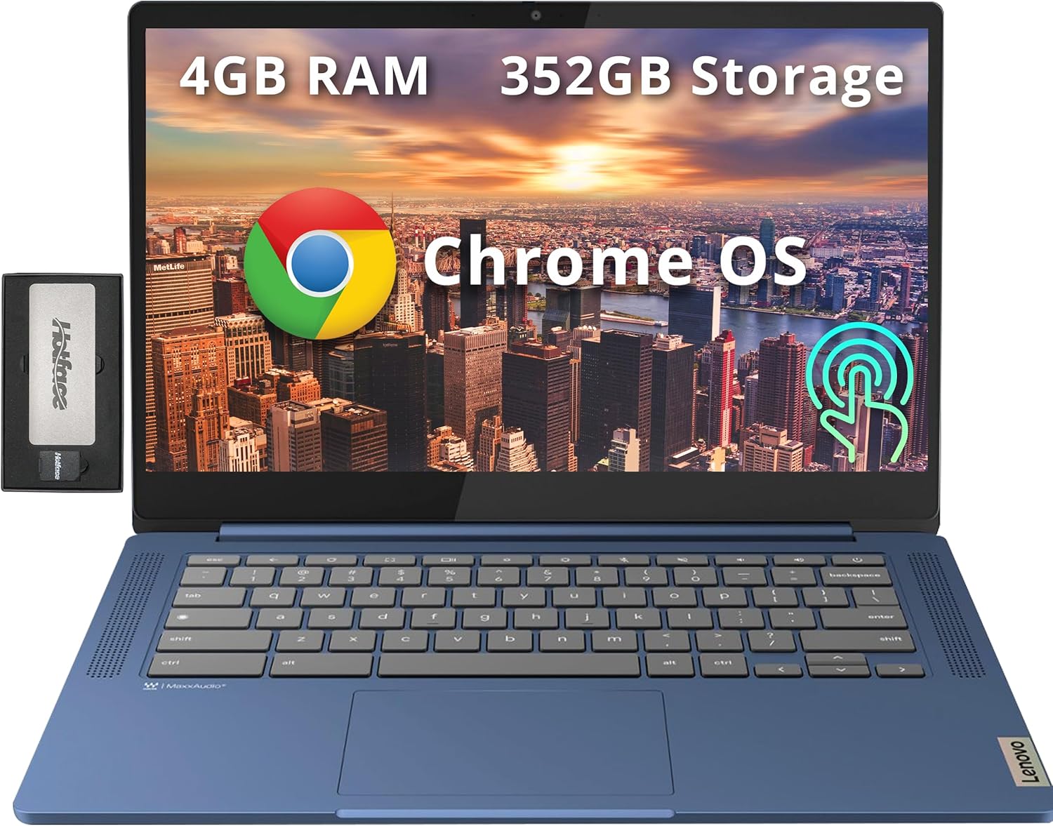 Lenovo IdeaPad Slim 3 Chromebook, 14" FHD Touchscreen, MediaTek Kompanio 520 Pro...