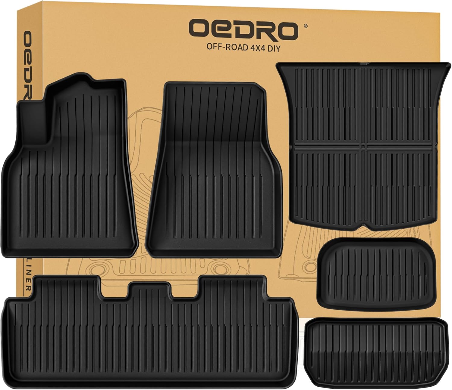 OEDRO Floor Mats for Tesla Model Y 2024 2023-2020 Custom Fit All Weather Durable...