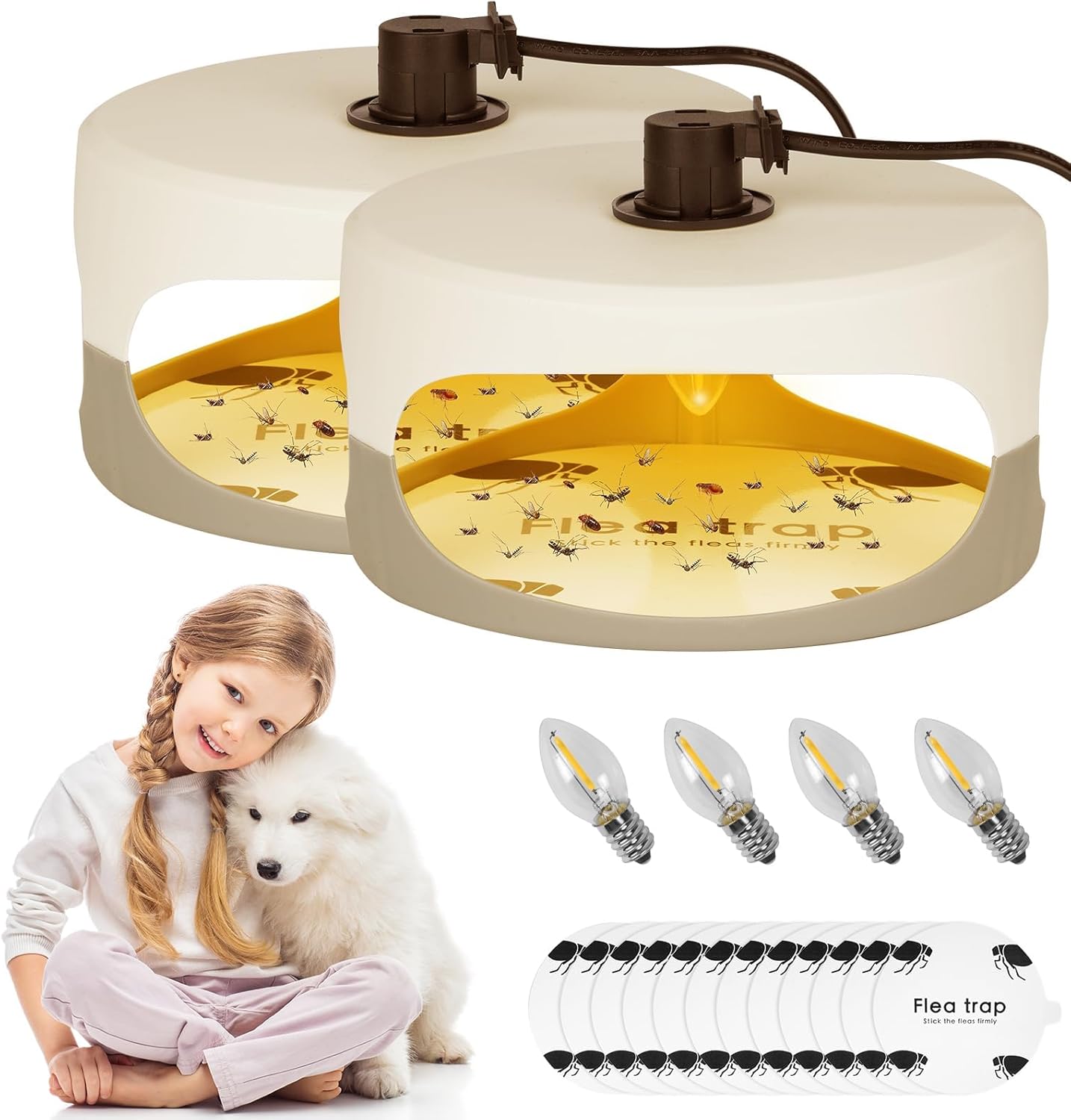 Flintronic Flea Traps for Home, Flea Light Trap, Flea Lamp Traps for Home, Flea...