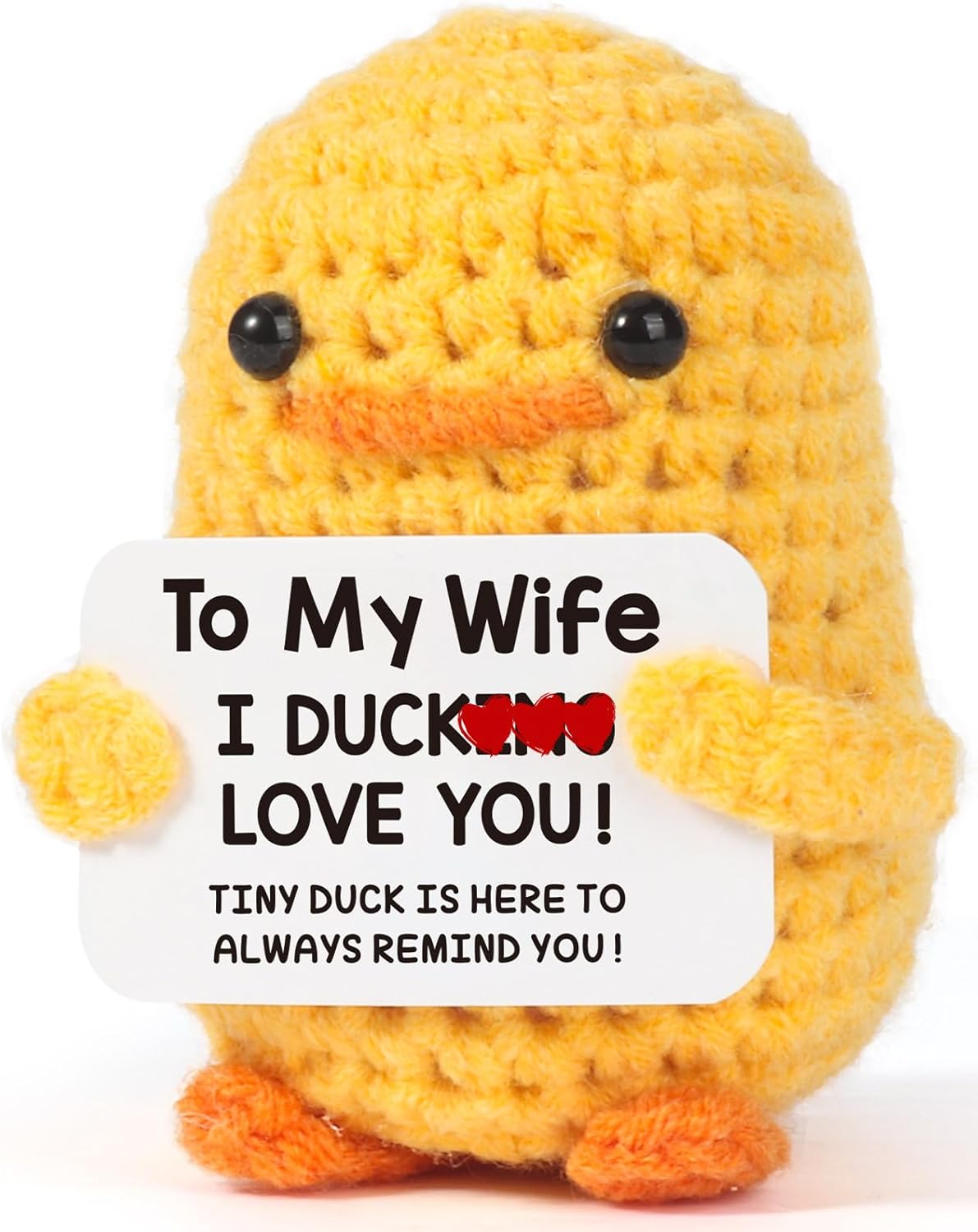 MBL Wife Birthday Valentines Gifts - I Duck Love You, Funny Handmade Crochet Duc...