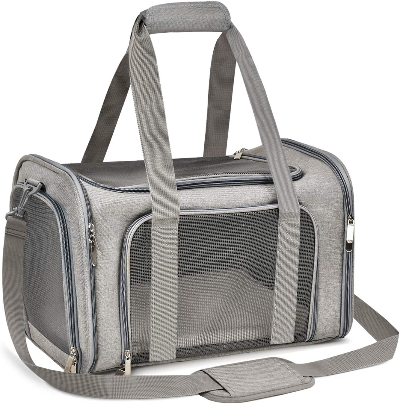 Qlfyuu Cat, Dog Carrier Portable, Soft Sided, Medium Small Airline Approved, Fol...