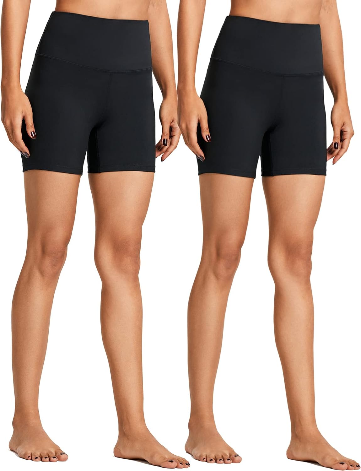 ZUTY 10" Biker Shorts Women High Waisted with 2 Hidden Pockets Workout Athletic...