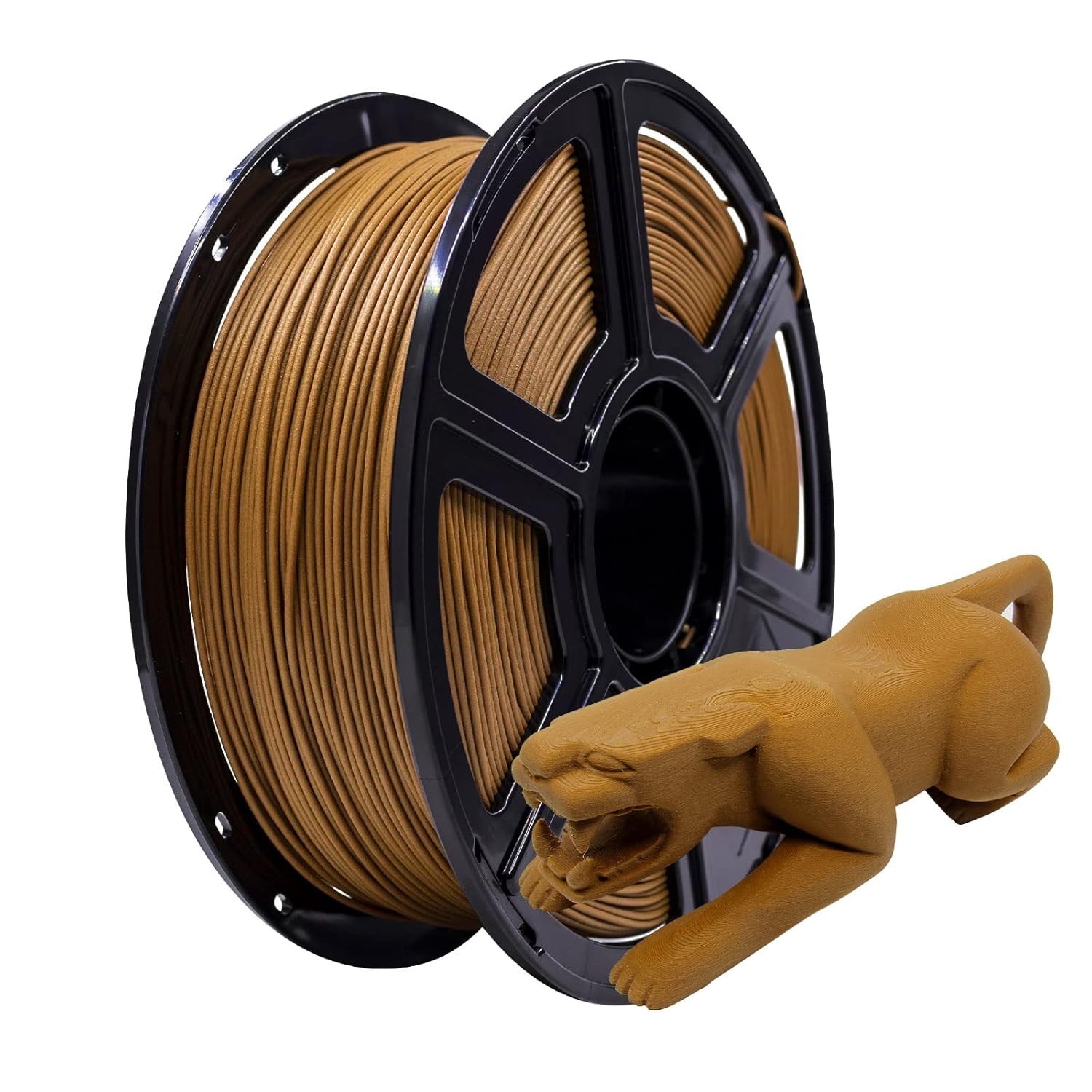 Flashforge 3D Printer Filament Wood PLA 1.75mm,Smooth Silk Texture,Toughness, 3D...