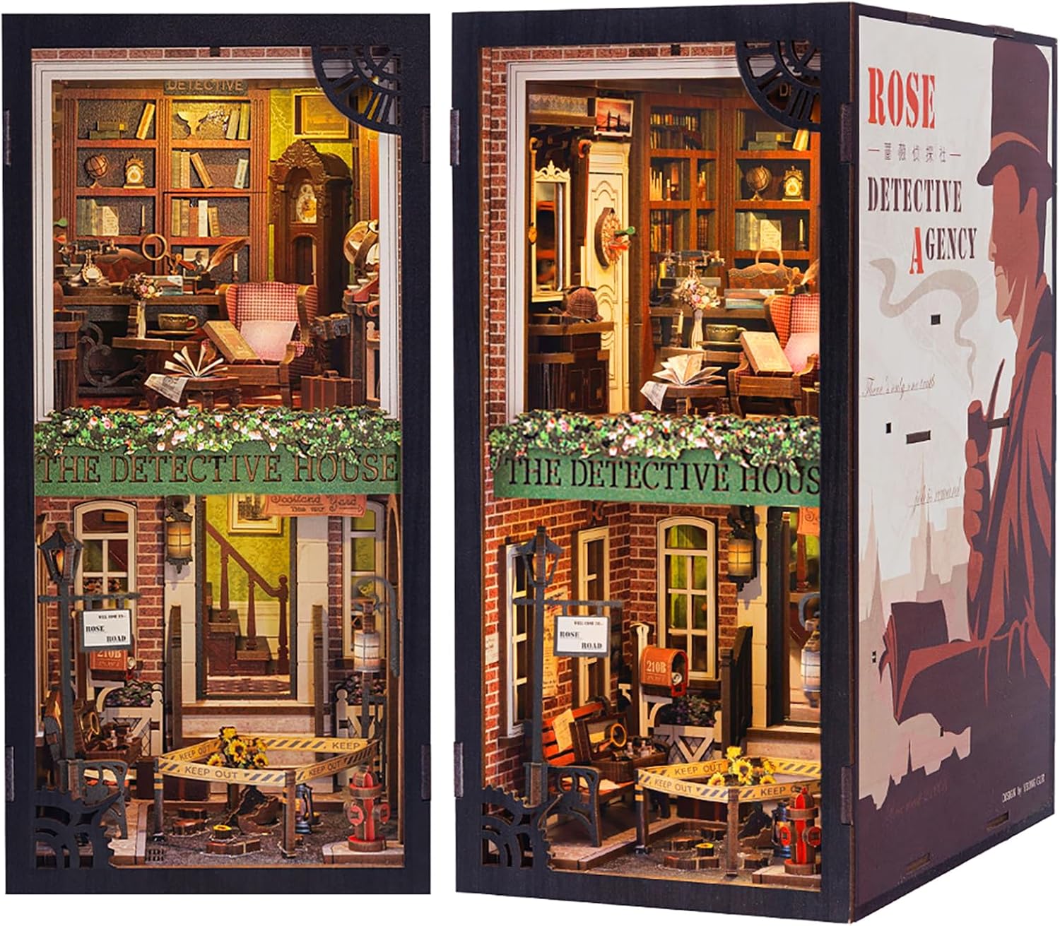 CUTEBEE DIY Book Nook Kit for Adults and Teens, DIY Wooden Miniature Tiny House...