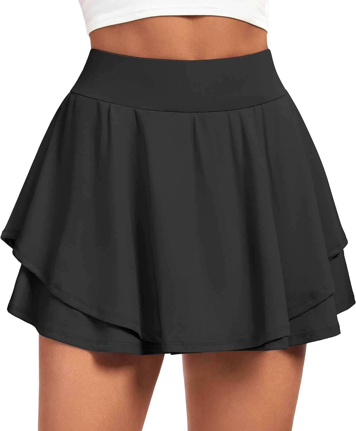 IUGA Tennis Skirt Pleated Skorts for Woman Double Ruffle Golf Skirts for Women S...