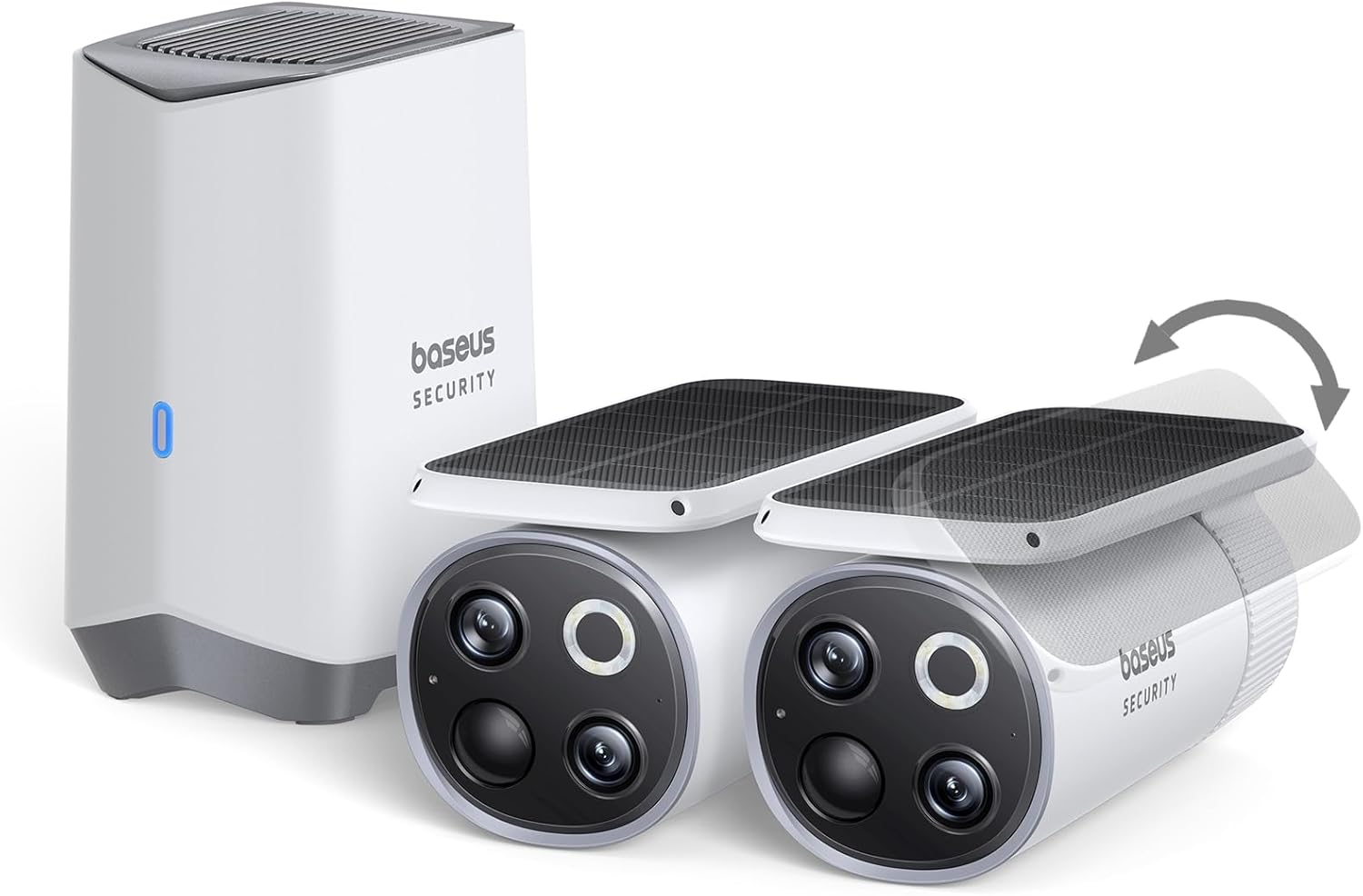 Baseus Solar Security Camera Wireless Outdoor, S1 Pro 2-Cam Kit, Forever Power w...