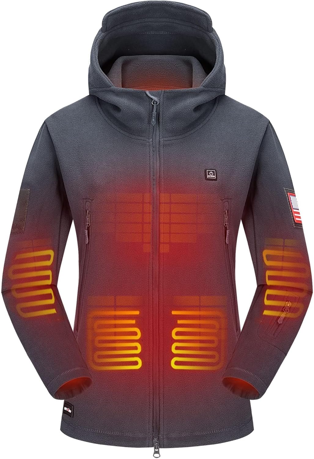 DEWBU Heated Jacket Polar Fleece with 12V Battery Pack Soft Fleece Electric Heat...