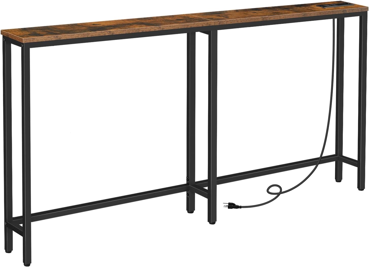 HOOBRO 5.9" Skinny Console Table with Charging Station, 63" Narrow Console Table...