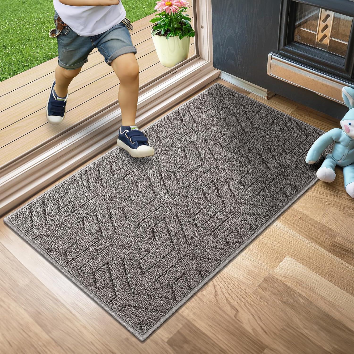 Villsure Door Mat, Front Doormats, Non-Slip Entryway Mats Resist Dirt, Washable...