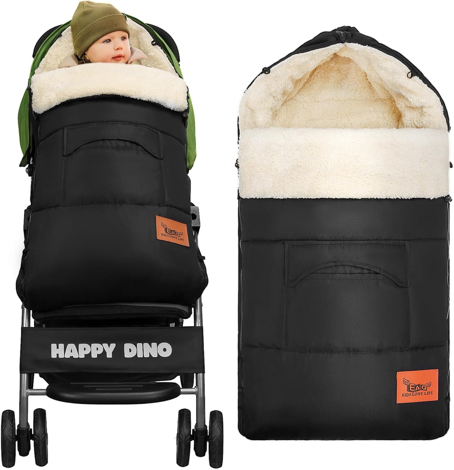 EAQ Cosytoes Footmuff Baby footmuff Fleece Lined Cosytoes Warm Washable Universa...