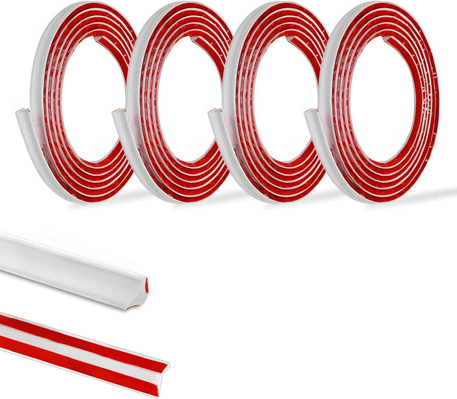 20M(5M*4 Rolls) PVC Quadrant Trim,Skirting Board,Moulding Trim,Plastic Wall Corn...