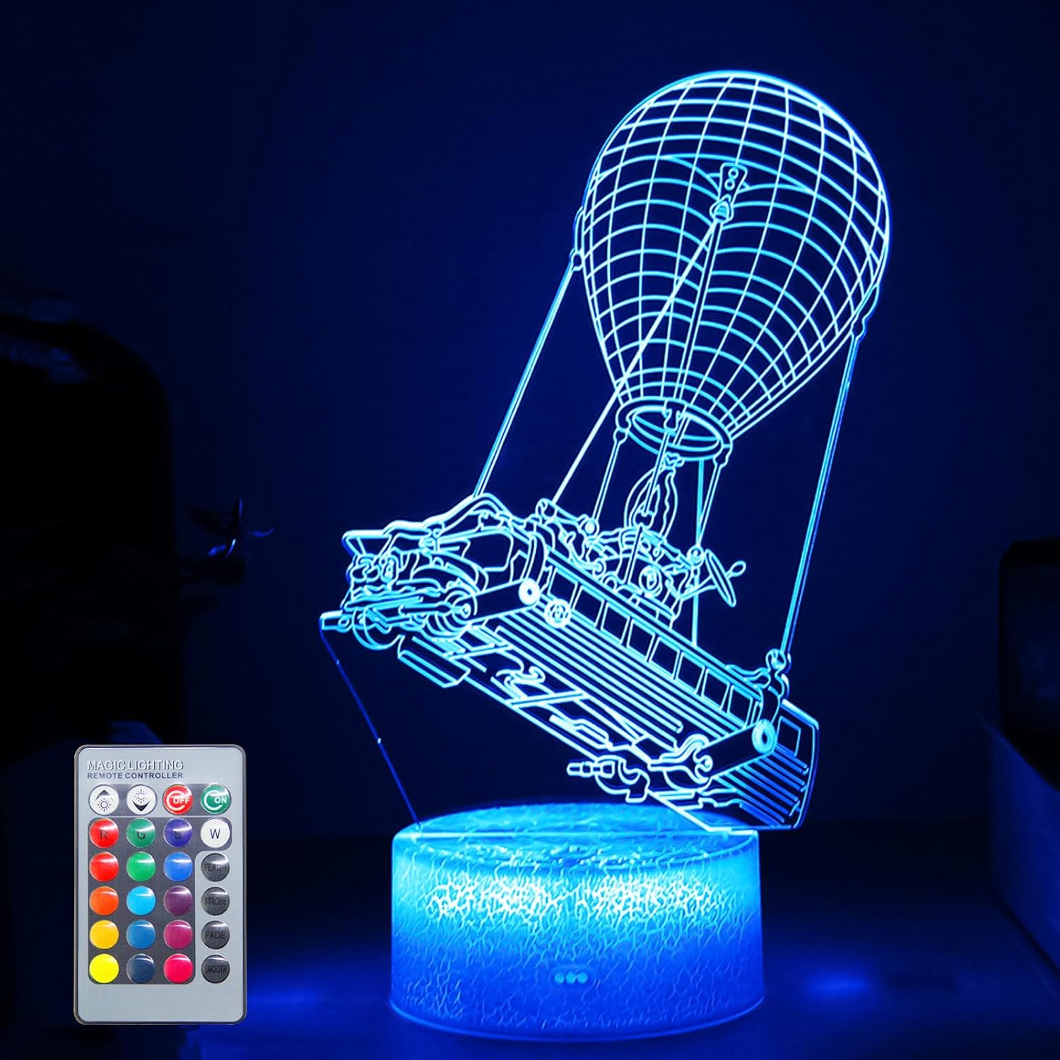 Batttlebus 3D Led Lights Artwork Vision Effect Night Light Remote Control & 16 C...